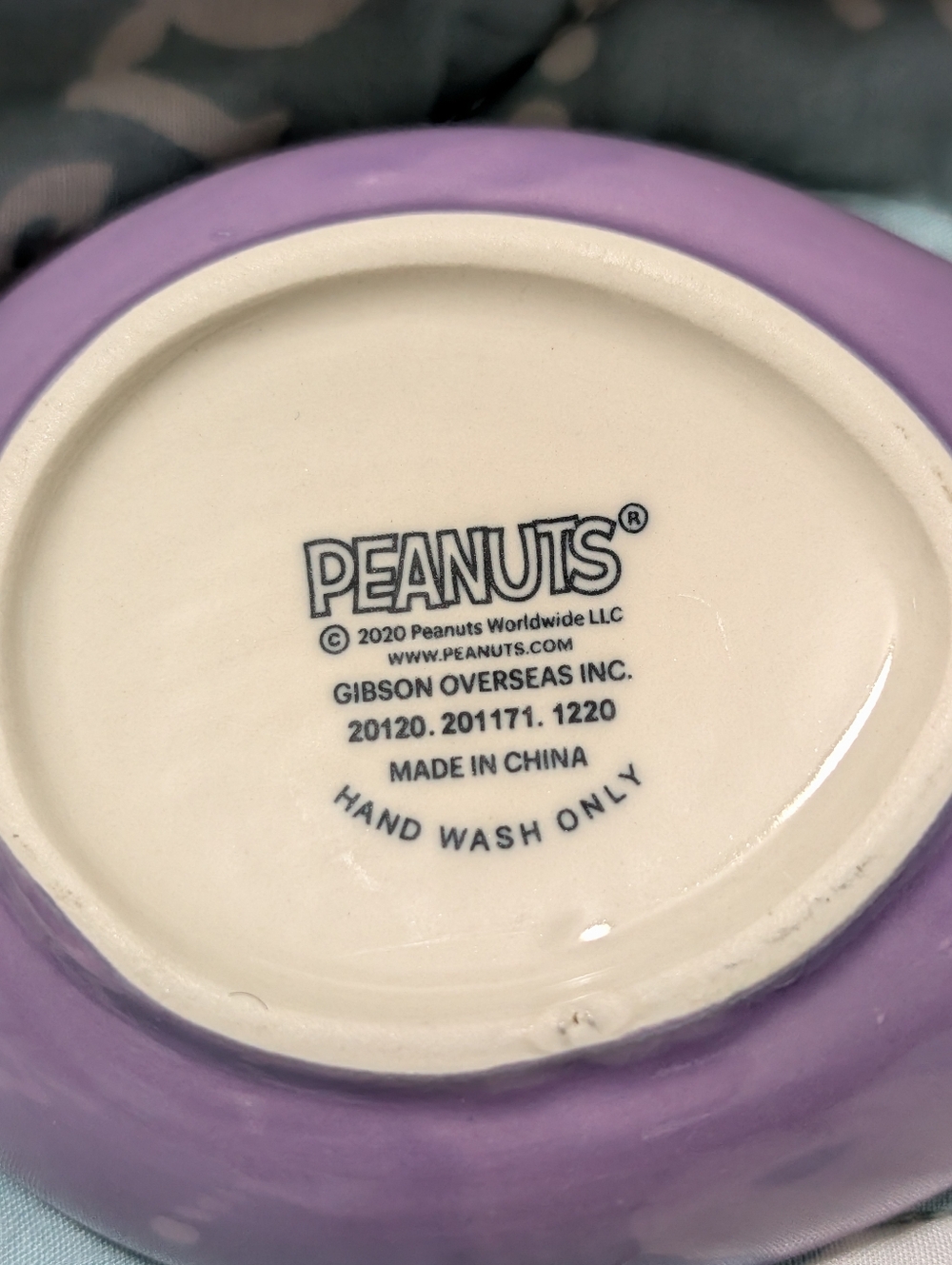 NEW Peanuts Ceramic Spoon Rest Lavender Pastel Purple - Picture 6 of 6